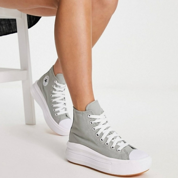 Converse CTAS Move Hi Platform Sneakers Slate Sage - Picture 6 of 6